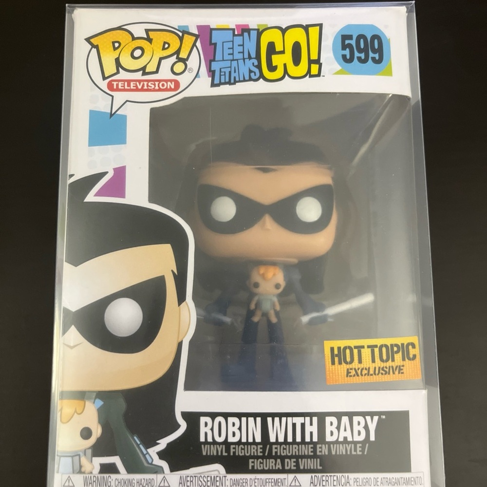 Robin with Baby #599 Hot Topic Exclusive Funko Pop Teen Titans Go!